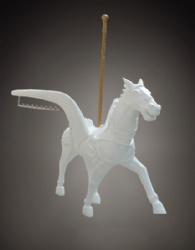 White Flying Horse Sculpture