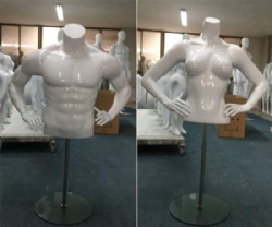 Half Body Mannequins Couple White Color